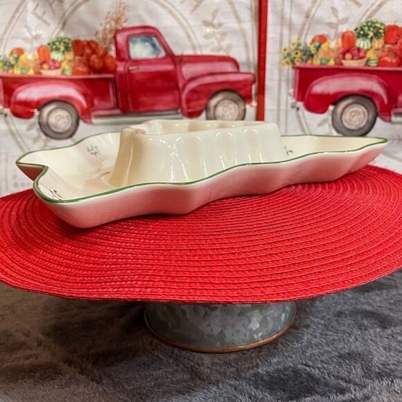 Spode Christmas Tree chip and dip bowl NWT - Picture 6 of 12